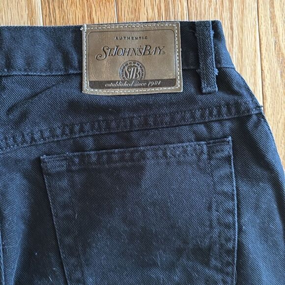 Black Jeans Vintage St John’s Bay High Rise Baggy Relaxed Tapered Leg Denim Mom - Picture 6 of 10